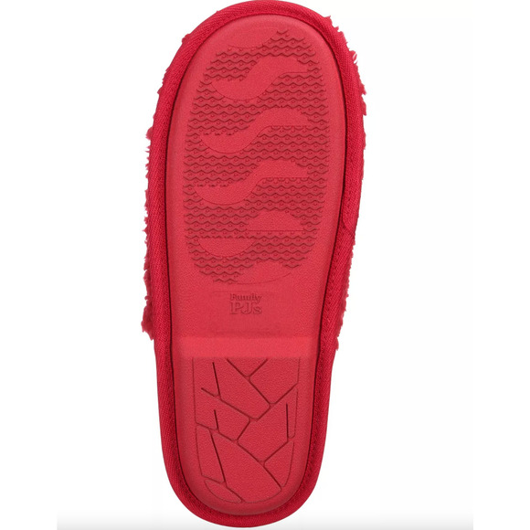 Dad or Kids Mini Red Fleece Super Soft Slippers Slip On Macy's NWT - Picture 7 of 8